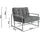 s-style möbel Loungesessel Tampa Samtstoff 84 x 81 x 89 cm Grau/Silber