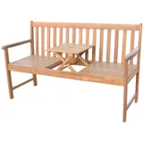 Gartenbank mit integriertem Tisch 2-Sitzer 3-Sitzer Holzbank Sitzbank Parkbank