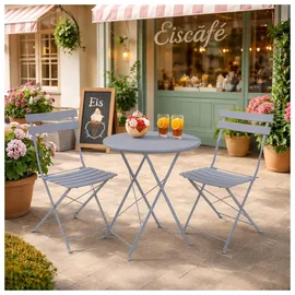 Hti-Living Gartentisch Basil rund Ø 55 x 68 cm Grau