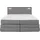 Collection AB Boxspringbett COLLECTION AB "Ninoni", grau (hellgrau), B:195cm L:210cm, Komplettbetten, Boxspringbett, inkl. Bettkasten, Topper und wahlweise mit LED-Beleuchtung