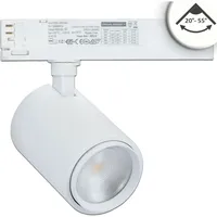 ISOLED 3-Phasen Schienen-Strahler fokussierbar, 42W, 20°-70°, weiß matt, 4000K,