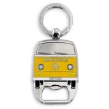 BRISA VW Collection - Volkswagen Schlüssel-Anhänger-Ring Schlüsselbund-Accessoire Keyholder mit Bier-Flaschen-Öffner im T2 Bulli Bus Design (Orange)