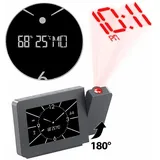 Infactory Projektions-Funkwecker schwarz