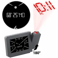 Infactory Projektions-Funkwecker schwarz