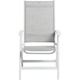 KETTLER BASIC PLUS Klappstuhl, weiß matt/hellgrau, Alu/Outdoorgewebe, klappbar, pflegeleicht, 0301201-5200