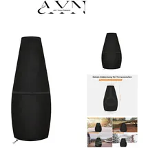 Dokon Terrassenofen Abdeckung 122 x 21/61 cm Schwarz