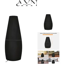 Dokon Terrassenofen Abdeckung 122 x 21/61 cm Schwarz