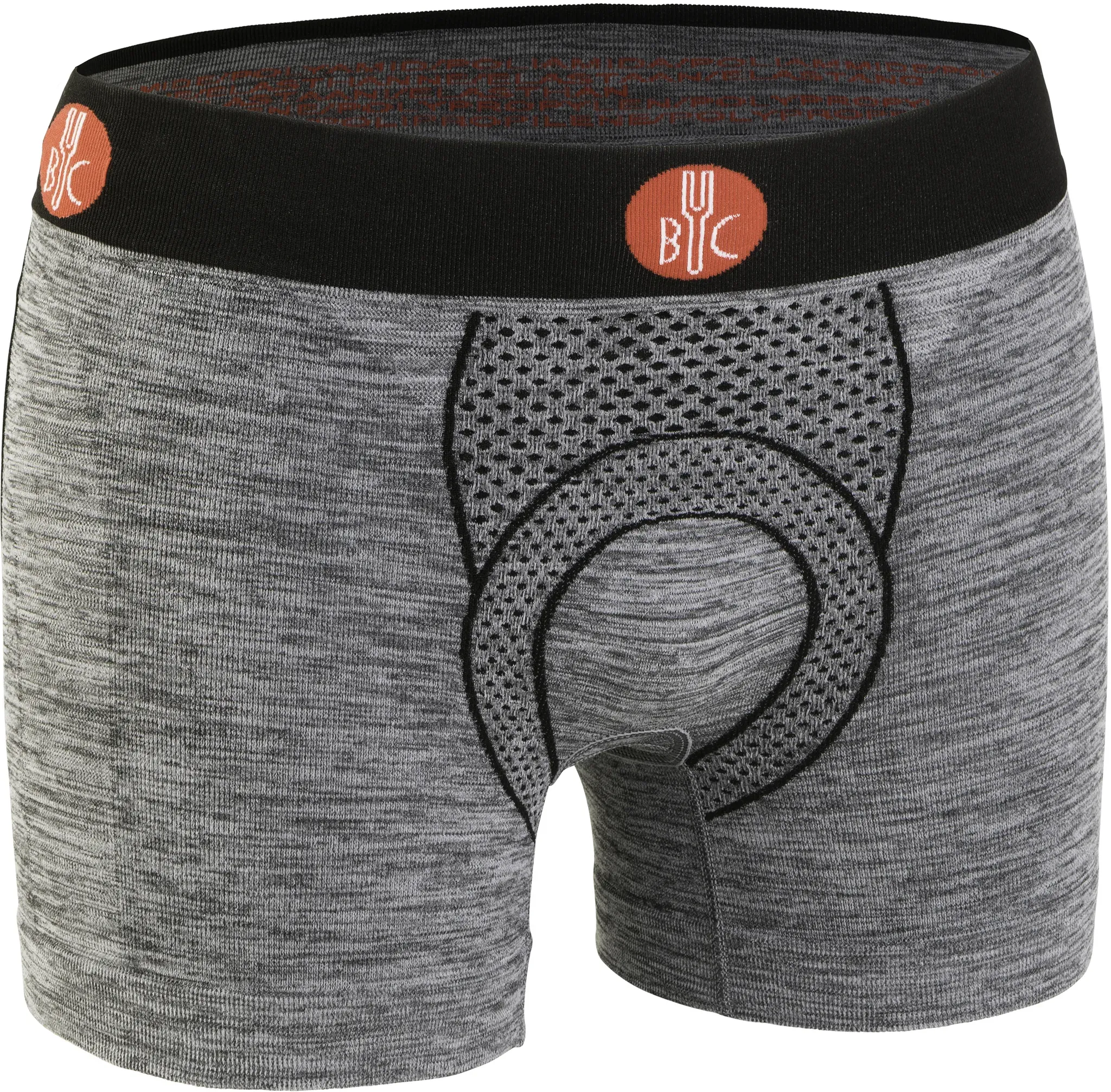 FOR.BICY FOR.BICY Man Urban Life Boxer with Pad - Grey Melange/Black  S/M