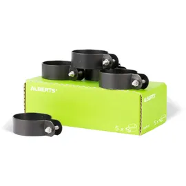 GAH Alberts Alberts 831943 Schelle für Streben | verzinkt, anthrazit-metallic kunststoffbeschichtet | Schellen-Ø 60 mm | 5er Set