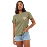 Jack Wolfskin T-Shirt Discover Heart - Dunkelgrün,Rosa - XL