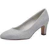 TAMARIS Damen Pumps mit Blockabsatz, metallic, 39 EU