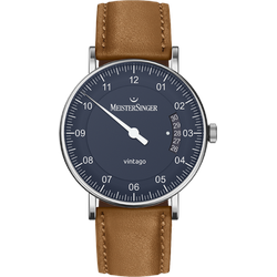 Meistersinger Klassik Vintago VT908 - blau,braun - 38mm