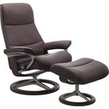Stressless Relaxsessel STRESSLESS "View" Sessel Gr. Material Bezug, Ausführung / Funktion, Maße, rot (bordeau) Lesesessel und Relaxsessel mit Signature Base, Größe L,Gestell Wenge