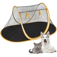 Katzen-Netzzelt, faltbarer Hunde-Laufstall, tragbar, Outdoor-Zelt für Haustiere, Hundezaun für Camping, Hunde-Laufstall, tragbar, kleines Haustierzelt mit Netz Zorq