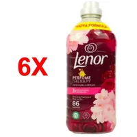 6 X Lenor WeichspÜlerkonzentrat Euphorya Jasmin Scharlach 86 WÄschen