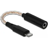 DeLock Lightning auf Kopfhörerstecker Adapter (Klinkenadapter), Audio Adapter, Schwarz