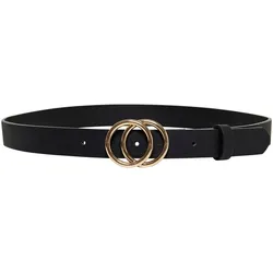 Taillengürtel »ONLRASMI FAUX LEATHER JEANS BELT«, Gr. 80, Black w. GOLD BUCKLE, , 60492138-80