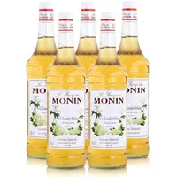 Monin Sirup Holunderblüte 1 Liter - Cocktails Milchshakes Kaffeesirup (5er Pack)