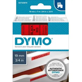 Dymo Original DirectLabel-Etiketten schwarz auf rot