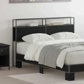 vidaXL Stauraum-Kopfteil Schwarze Eiche 120 cm Holzwerkstoff vidaXL