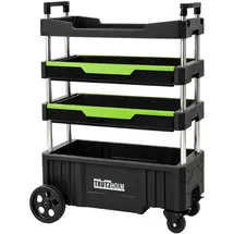 Trutzholm Montagewagen klappbar mobil transportabel 67,5x40x95 cm Traglast 80 kg 4 Ablagefächer leer