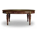Casa Padrino Luxus Barock Esstisch Braun / Gold 160-210 cm - Barock Möbel - Italy - Braun/Gold