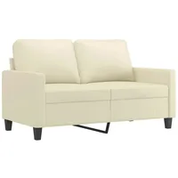 vidaXL 2-Sitzer-Sofa Creme 120 cm Kunstleder