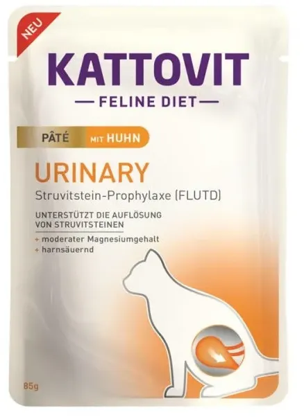 Kattovit PB Feline Urinary Pate mit Huhn 10x85g