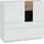 Forte Highboard Lewisville 119,7 x 111,2 x 41 cm Grau / Weiß