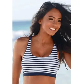 VENICE BEACH Bustier-Bikini-Top Damen weiß-marine-gestreift Gr.38