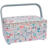 Hobby Gift Nähkorb - Nähkasten Aufbewahrungsbox mit Inneneinsatz bunt
