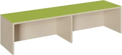 Rechteck-Podest mit offener Längsseite, Linoleum-Deckplatte