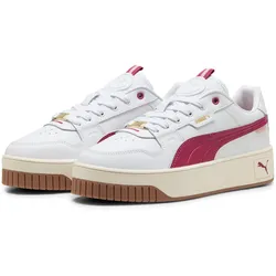 Sneaker PUMA "CARINA STREET LUX", Gr. 39, puma weiß, port, puma gold, Leder, sportlich, Schuhe