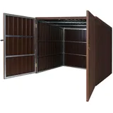 MCW Mülltonnenverkleidung MCW-J29, Mülltonnenbox für Müllcontainer 660-1100L, WPC Metall 172x213x160cm