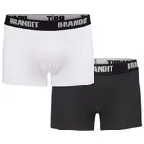 Brandit Textil Boxershorts Logo schwarz/weiß XXL 2er Pack