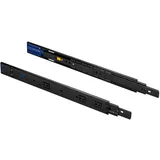 MS Beschläge Schubladenauszug Schwarz Soft Close Kugelführung Sanfteinzug Kugelführung h 45mm hohe Schubladenschienen Vollauszug 30 KG 450 mm