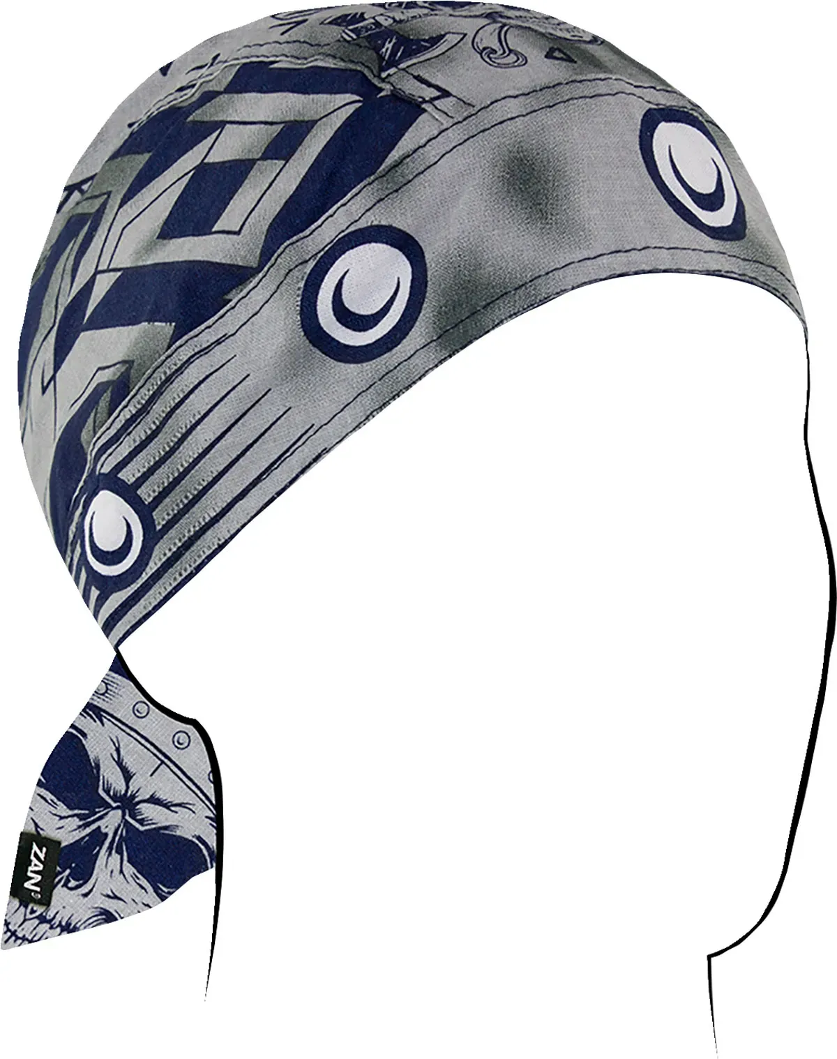 Zan Headgear Flydanna Viking, Kopftuch - Grau/Schwarz/Blau - Einheitsgröße