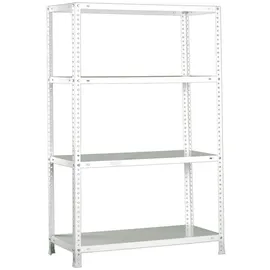 Proregal Lagerregal Metall 150x80x40cm Weiß