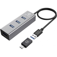 Graugear USB-Hub, 4x USB-A 3.0, USB-A 3.0 [Stecker] (G-HUB4-AC)