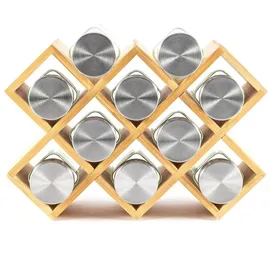 Hanseküche Gewürzregal aus Holz 26 x 18 x 9,5 cm Schwarz