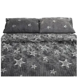 COFI 1453 Sternenmuster Grau 200 x 220 cm + 80 x 80 cm