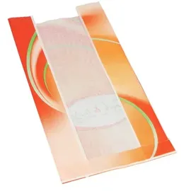 Papstar 1000 Sichtstreifenbeutel 33 cm x 16 cm x 8,7 cm weiss "Fresh & Tasty" | Schrumpffolie (1000 Stück)