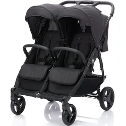 Zwillingswagen FILLIKID "Duo, schwarz melange", Baby, schwarz (schwarz melange), Kinderwagen