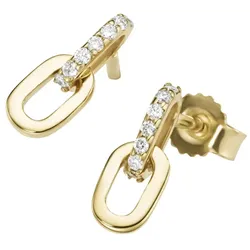 Luigi Merano Ohrstecker beweglich mit Brillanten, Gold 585 Ohrringe   Gold 
