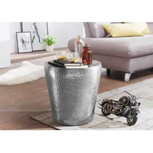 FineBuy Beistelltisch Dekotisch Metall Ablagetisch Anstelltisch Hammerschlag