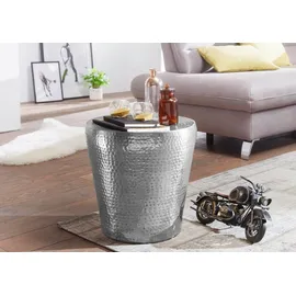 FineBuy Beistelltisch Dekotisch Metall Ablagetisch Anstelltisch Hammerschlag