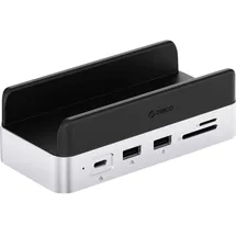 ORICO USB-C® Dockingstation VS10 Mini Dock Desktop Stand integrierte Halterung, integrierter Kartenleser, M.2 SSD Steckplatz