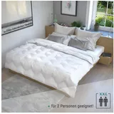 Jekatex Ganzjahresbett 200x200cm, Allergiker geeignet weiß