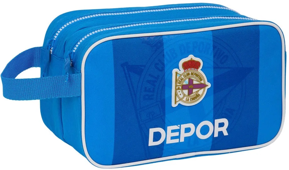 Kulturbeutel für die Schule R. C. Deportivo de La Coruña Blau Sportlich 26 x 15 x 12.5 cm