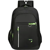 Voici et Voila Rucksack Wasserdicht Rucksack mit Laptopfach Männer Rucksack Schule College Reise Business Tasche Waterproof Backpack Leichter Rucksack Damen Schwarz 34x24x49cm